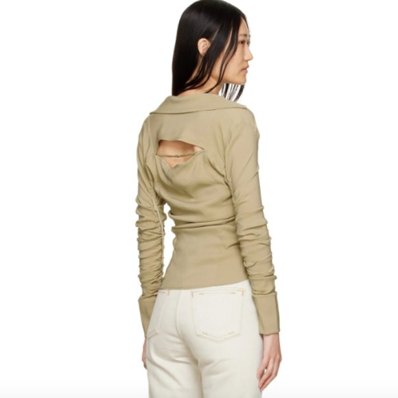Jacqemus Beige 'La Chemise Soffio' Shirt - Picture 2 of 2